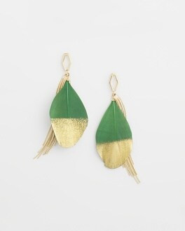 No Droop™ Green Fringe Earrings | Chico's