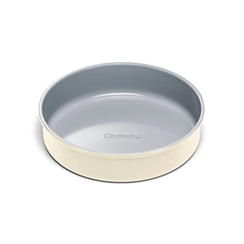 Caraway 9” Circle Pan - Non-Stick Ceramic Coating - Free From Forever Chemicals - Perfect for Birthday Cakes, Tartes, & More - Cream | Amazon (US)