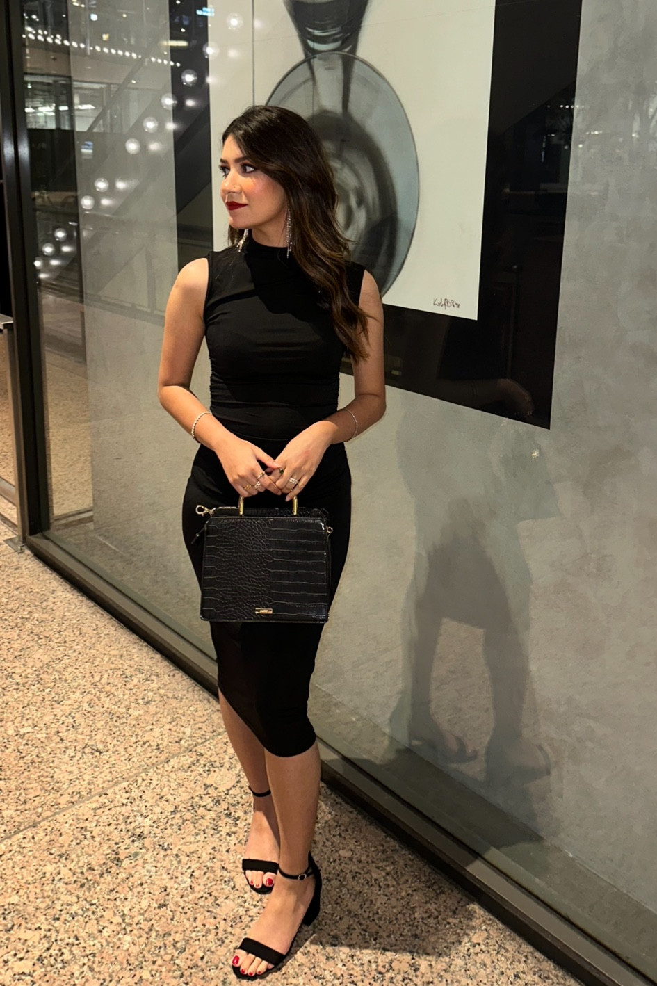 Gathered Bodycon Dress - Black - … curated on LTK