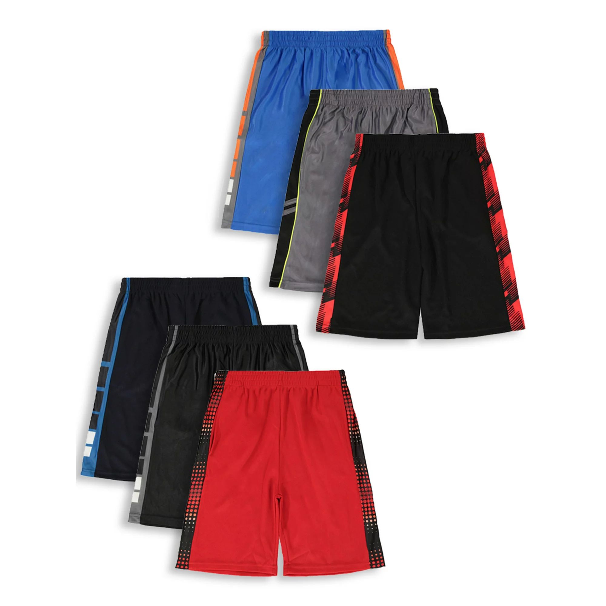 Cookie's Boys' 6-Pack Athletic Shorts With Pockets - red/multi, 8 (Big Boys) | Walmart (US)