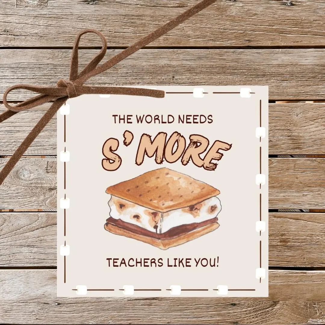 S'more Teachers Like You Gift Tag: Teacher Appreciation 3x3 Tag (Digital Download) | Etsy (Global)
