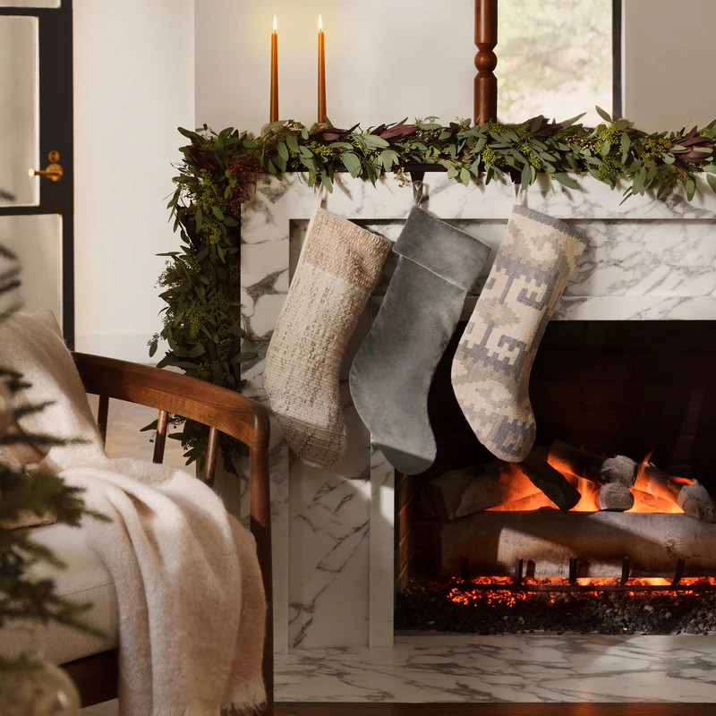 Fresh Eucalyptus and Red Berry Garland - 6ft | The Citizenry