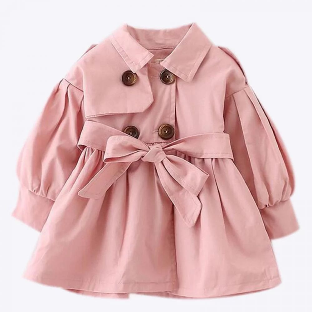 Lovebay Toddler Baby Girl Spring Double Breasted Belted Trench Coat Dress Windbreaker Outerwear 2... | Walmart (US)