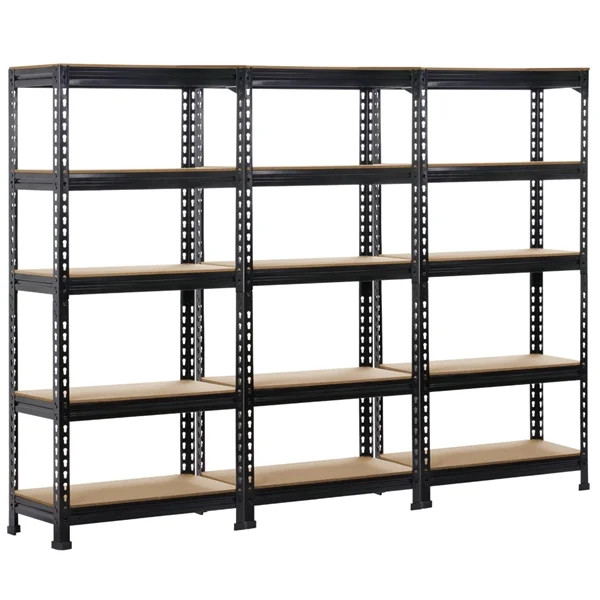 SmileMart 5-Tier Adjustable Metal Garage Storage Rack, 27.6" L x 12.0" W x 59.1" H, Set of 3 - Wa... | Walmart (US)