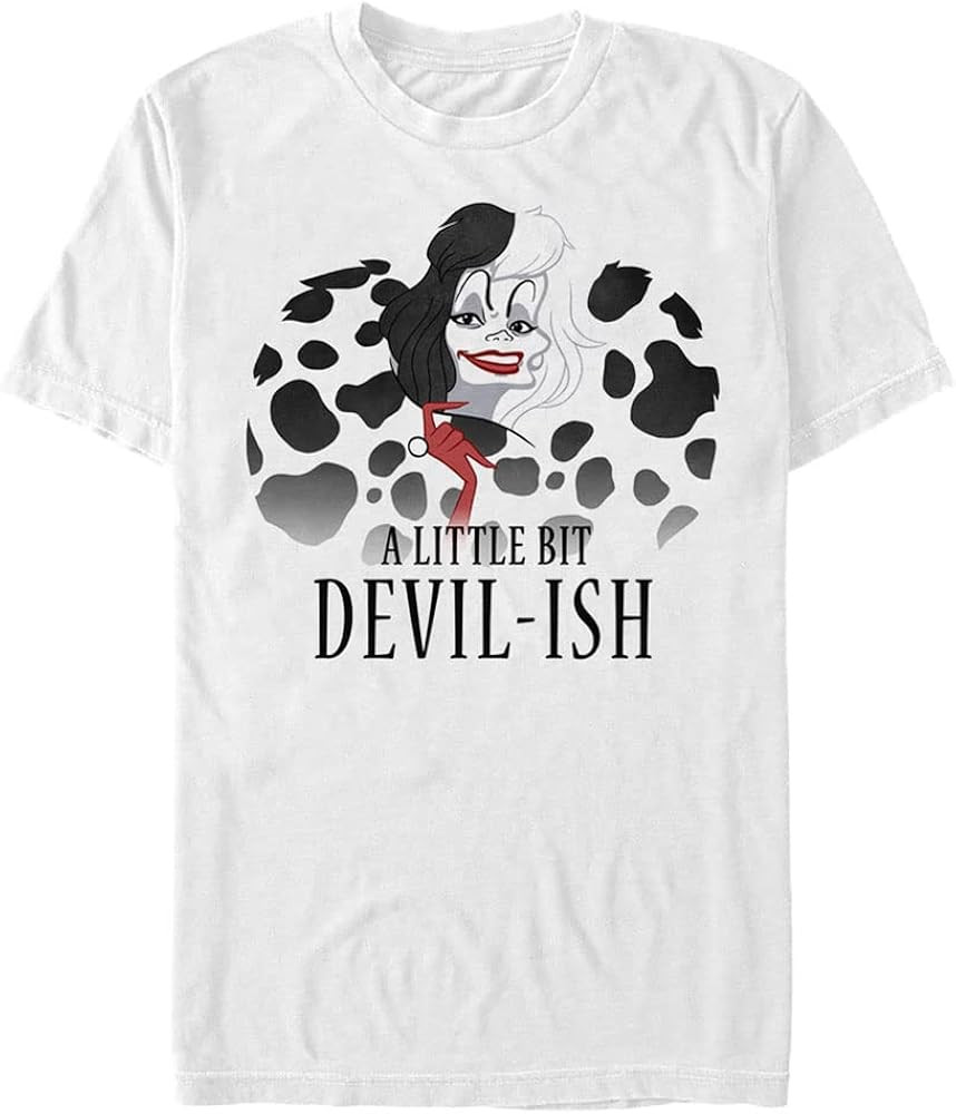 Disney Big & Tall Villains Scary Evil Cruella Men's Tops Short Sleeve Tee Shirt | Amazon (US)