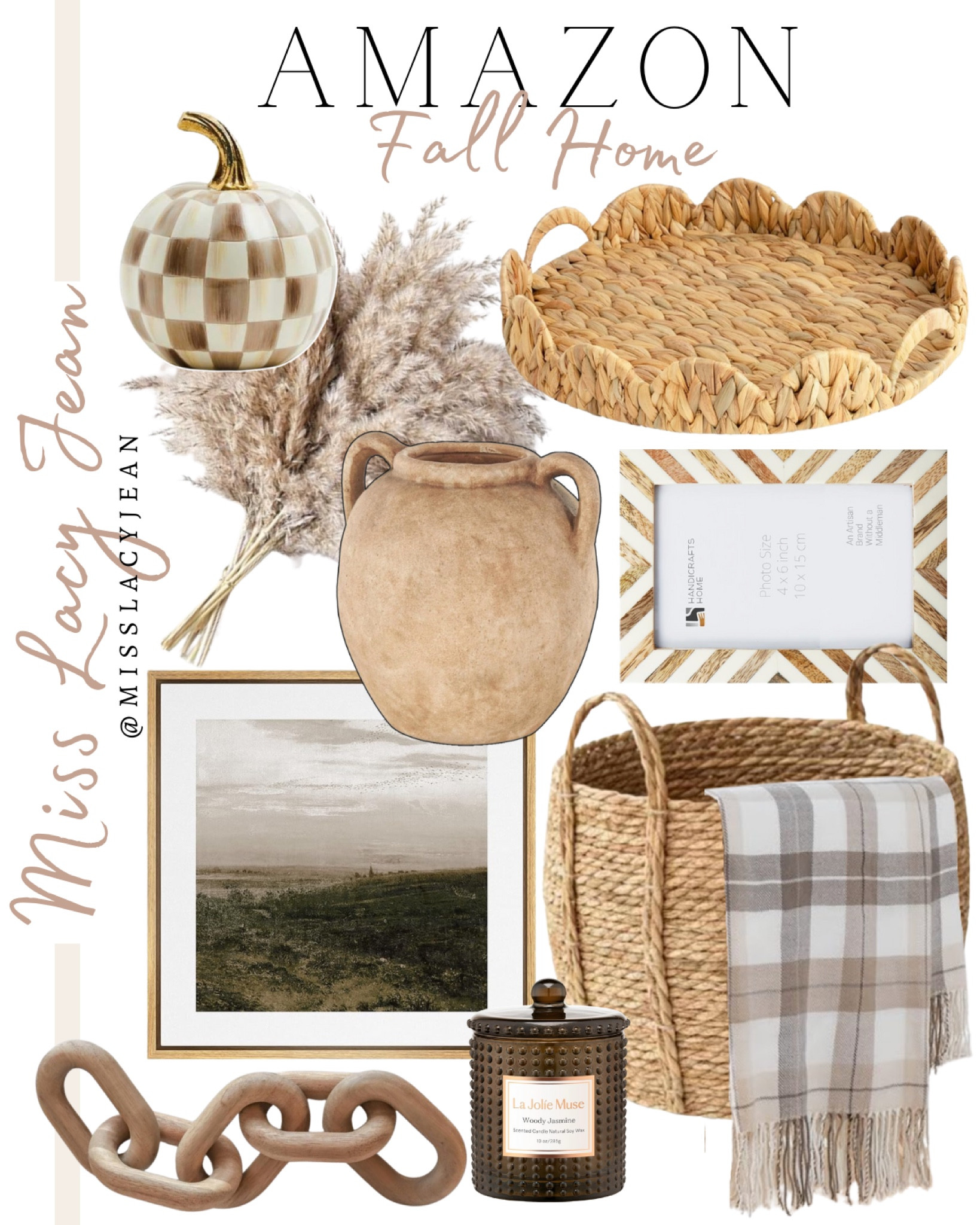 Amazon fall home includes blanket, basket, candle, wooden link decor, vase, pampas stems, pumpkin, scalloped tray, picture frame, wall art

Home decor, fall home, neutral home decor, home accents

#LTKFindsUnder50 #LTKHome #LTKStyleTip