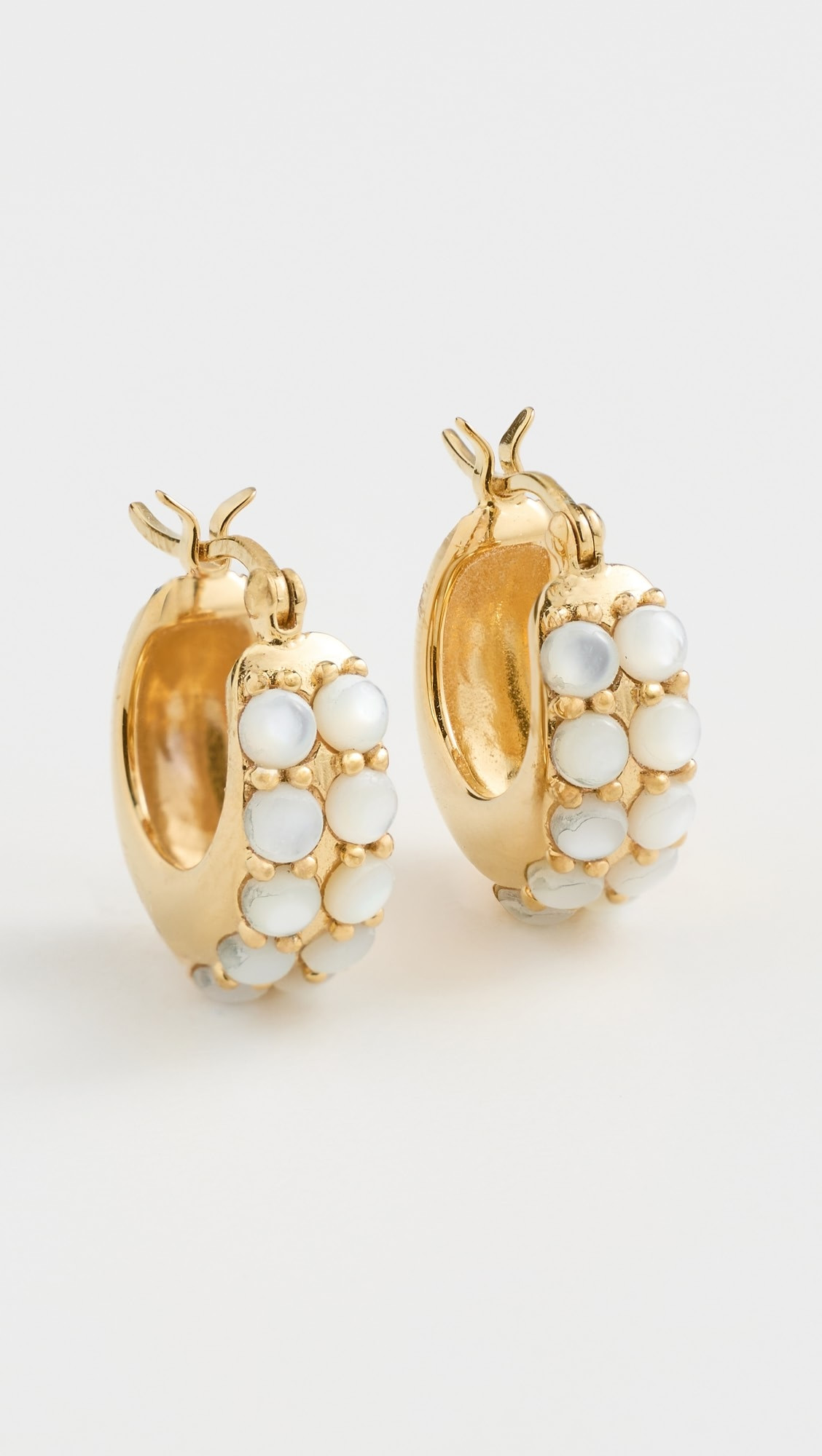 Dome Hoops with Pearl Accents | Shopbop