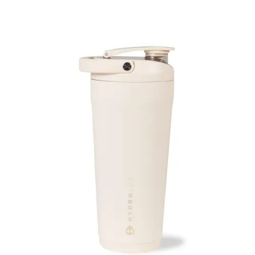 HydroJug Insulated Stainless Steel Shaker 24 oz Bottle with Silent Mixing Grate & Flip Lid in Cream at Nordstrom | Nordstrom
