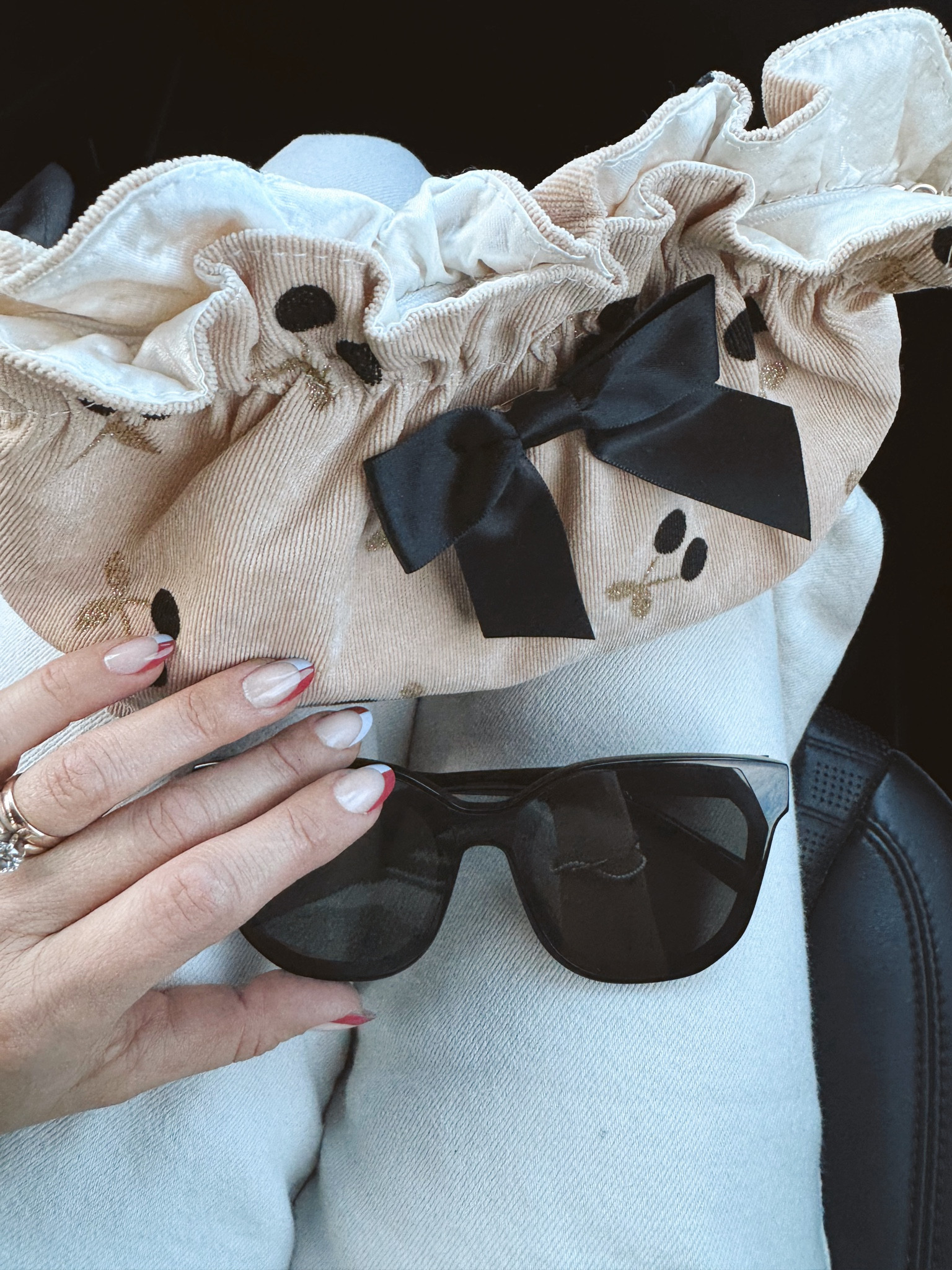 Fav sunglasses 🕶️ 
 🍒 makeup bag 
Cute nails 💅 

#LTKHoliday #LTKCyberWeek #LTKGiftGuide