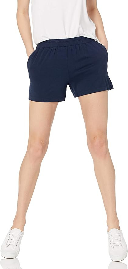 Amazon Essentials Women's Classic Fit Knit Pull on Short | Amazon (US)