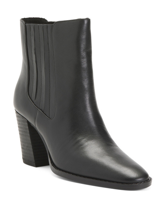 Leather Heel Booties | TJ Maxx