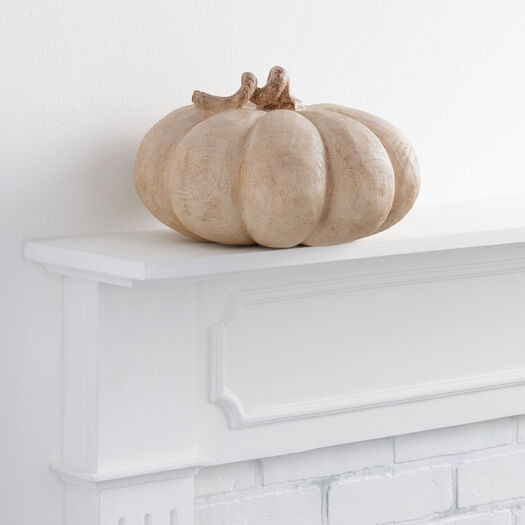 Large Faux Wood Pumpkin Decor by World Market | World Market