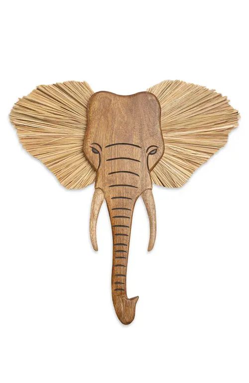 CRANE BABY Elephant Wooden Wall Decor in Brown at Nordstrom | Nordstrom