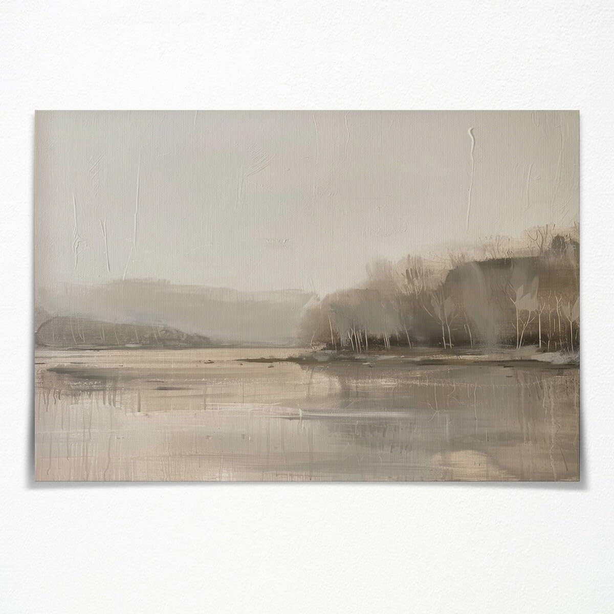 Abstract Neutral Beige Landscape Print Trendy Muted Home Decor Beige Earth Tone Wall Art Neutral ... | Amazon (US)