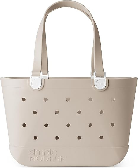 Simple Modern Beach Bag Rubber Tote | Waterproof Large Tote Bag with Zipper Pocket for Beach, Poo... | Amazon (US)