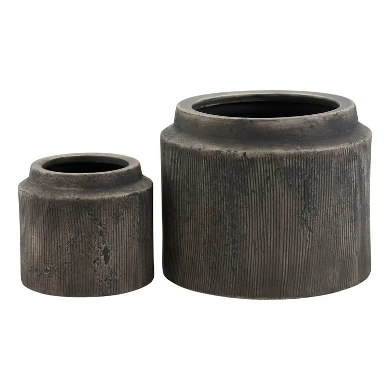 Better Homes & Gardens Alexander 6/10inch  Nested Planters, Gray, 2-Pack - Walmart.com | Walmart (US)