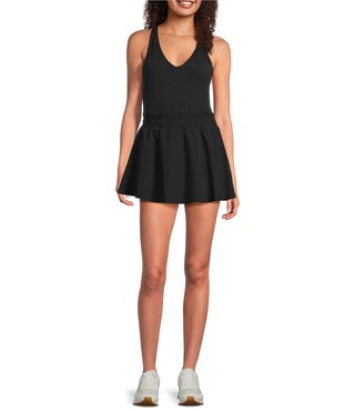 Vanish V-Neck Sleeveless Racerback Fit & Flare Mini Dress | Dillard's