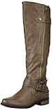 Rampage Women's Hansel Zipper and Buckle Knee-High Riding Boot,Taupe,7.5 B(M) US Wide Calf | Amazon (US)