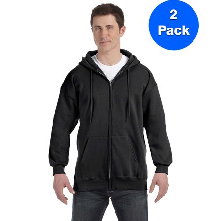Mens 9.7 oz. Ultimate Cotton 90/10 Full-Zip Hood F280 (2 PACK) | Walmart (US)