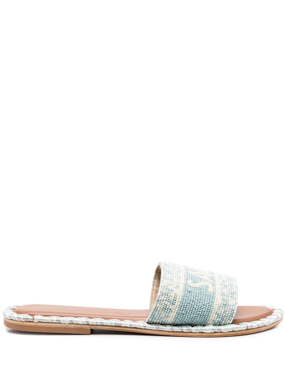DE SIENA SHOES Saint Tropez Beaded Slides - Farfetch | Farfetch Global