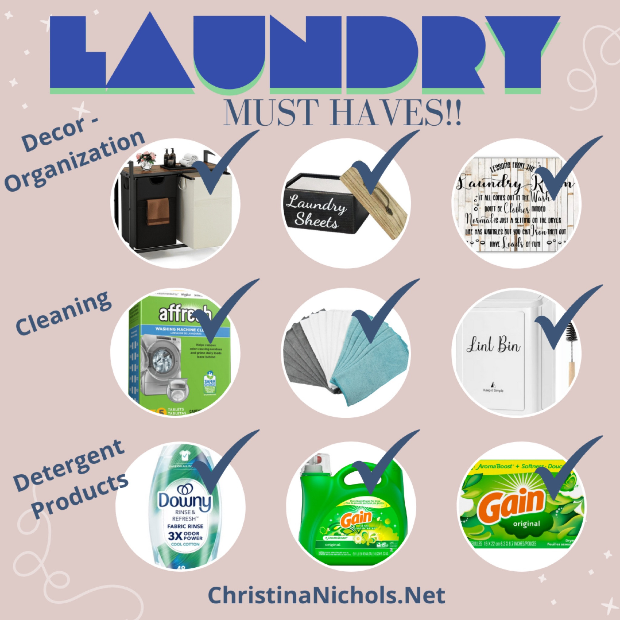Laundry must haves to keep you space sparking clean!!