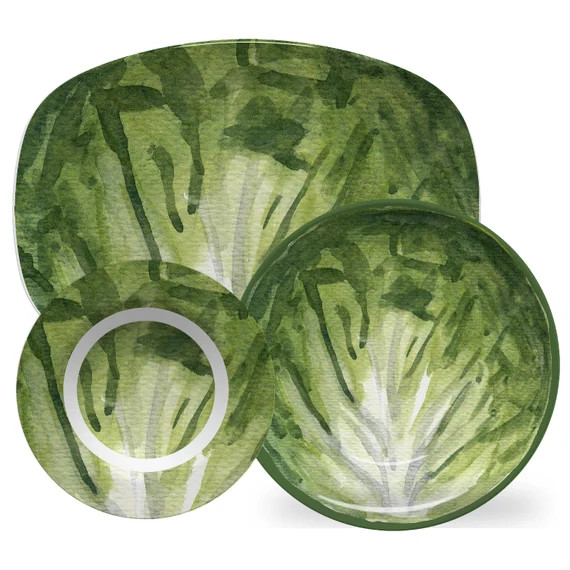 Luxury Cabbage Leaf HeatSafe™ Dinnerware - Oven Safe, Microwave Safe, Dishwasher Safe, BPA Free... | Etsy (US)