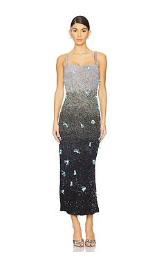 LA FUORI Ravens Wing Beaded Dress in Chrome Ombre from Revolve.com | Revolve Clothing (Global)