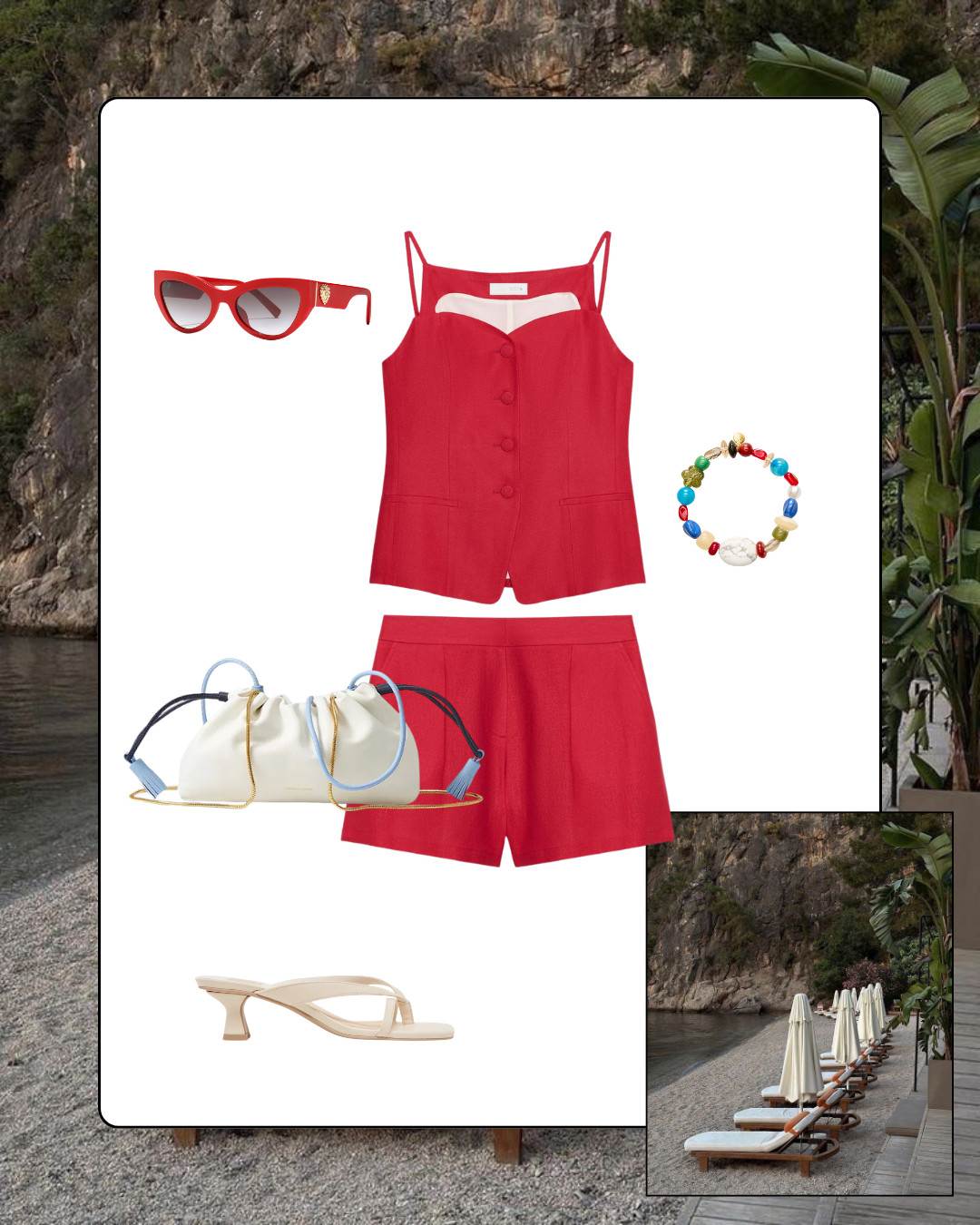 Cutest set you can do with heels or flats and perfect pop of color for vacation! 

 #LTKgrwm #LTKootd #LTKOver40
