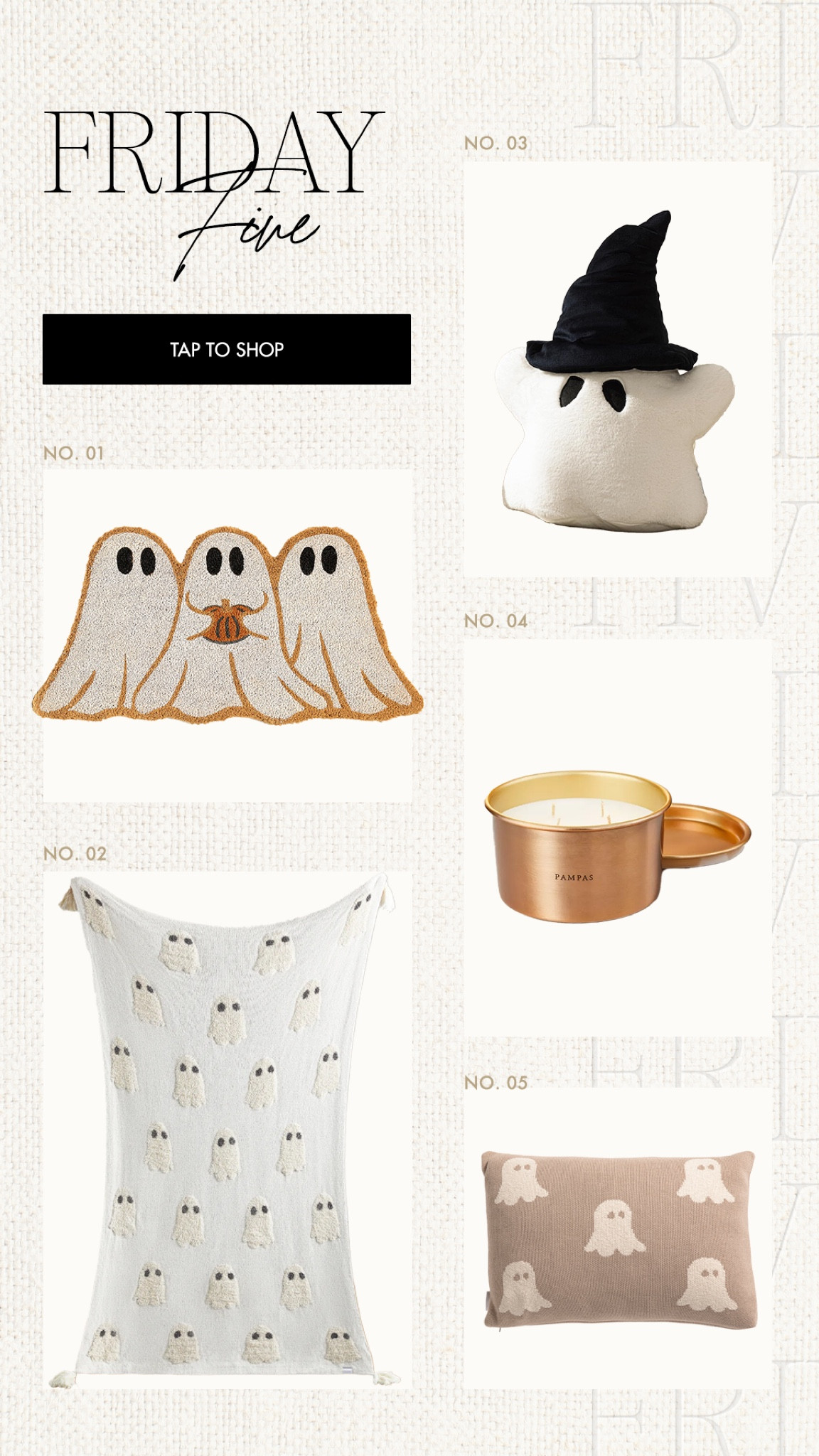 Friday 5… ghost edition 👻😍 so many cute spooky items out! Love them all!

Spooky season, spooky szn, the styled collection, Amazon home finds, ghost pillow, ghost doormat, Gus the ghost 

#LTKFindsUnder100 #LTKSeasonal #LTKHome