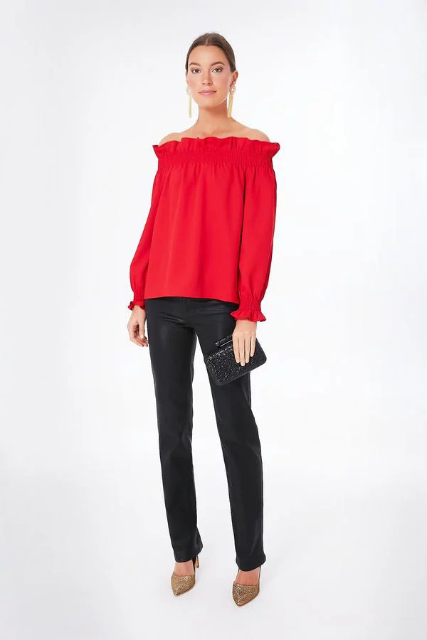 Bougainvillea Breeze Off The Shoulder Marguerite Blouse | Tuckernuck (US)