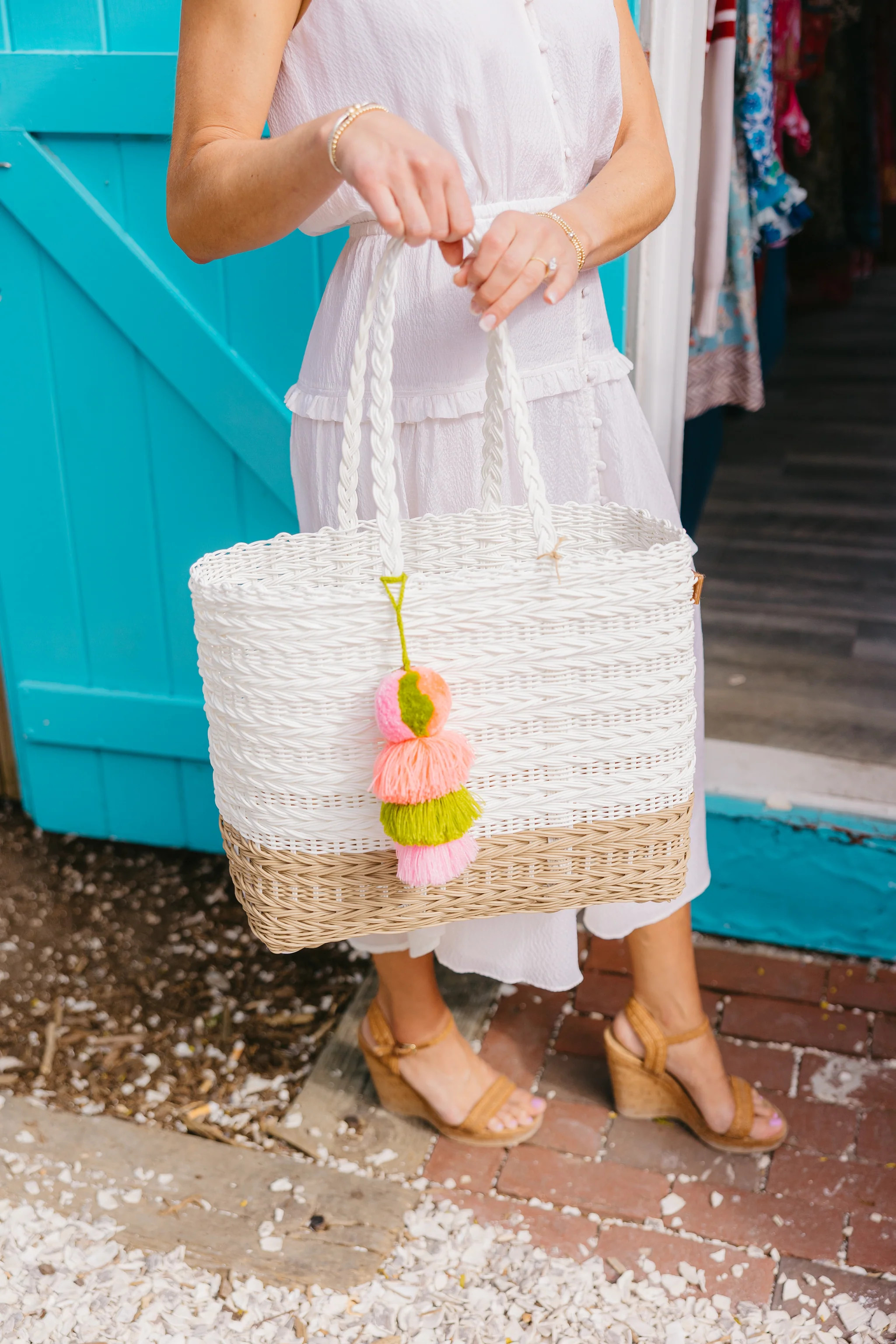 Coastal Knit Boardwalk Citron Tote | Squeeze De Citron