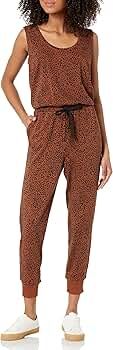 Amazon Essentials Women's Studio Terry Fleece Jumpsuit | Amazon (US)