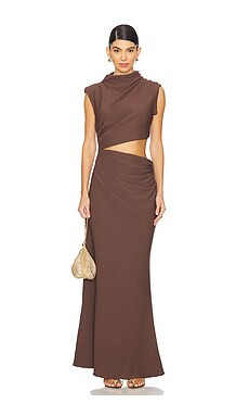 ELLIATT Nola Gown in Dark Brown from Revolve.com | Revolve Clothing (Global)