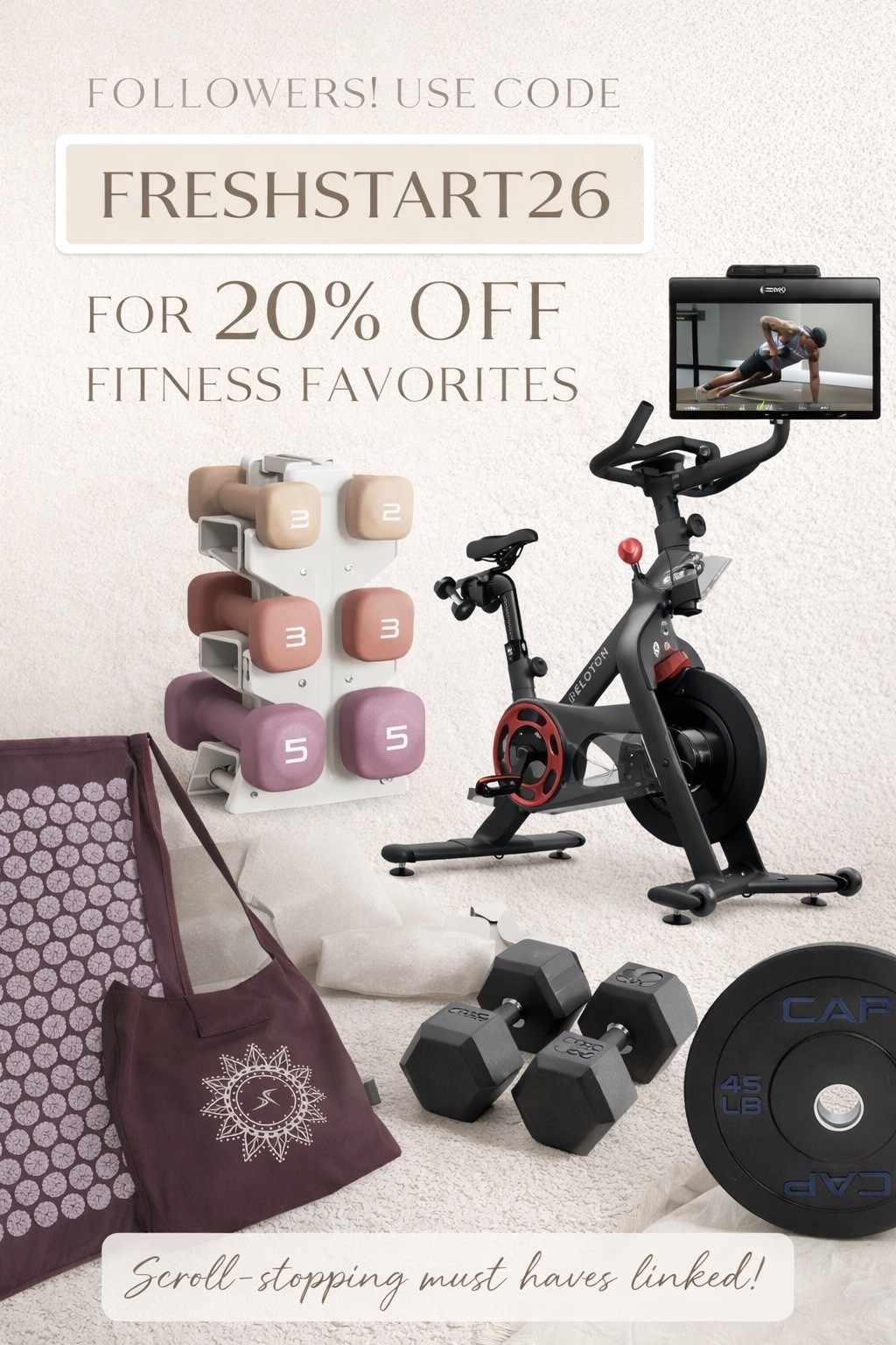 Fresh routines, intentional movement, and a little reset energy ✨
I rounded up some of my favorite fitness + wellness pieces that blend seamlessly into a calm, beautiful home.
Use code FRESHSTART26 for 20% off select favorites — everything linked for easy shopping 🤍

#LTKHoliday #LTKGiftGuide #LTKSaleAlert