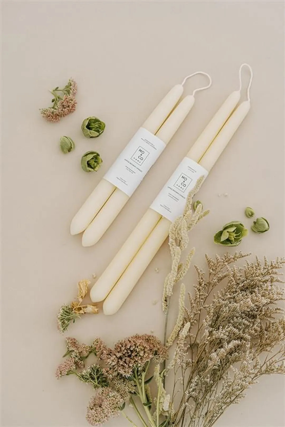 Beeswax Taper Candles Pure Beeswax Candles, White Taper Candles, Spring Decor, Easter Table Candl... | Etsy (US)