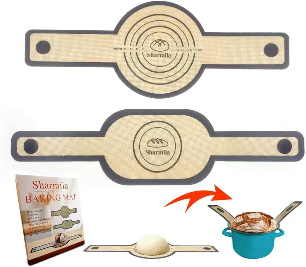 Silicone Bread Sling for Dutch Oven - Non-Stick & Heat Resistant, 2Pcs Oval and Round Reusable Wi... | Amazon (US)