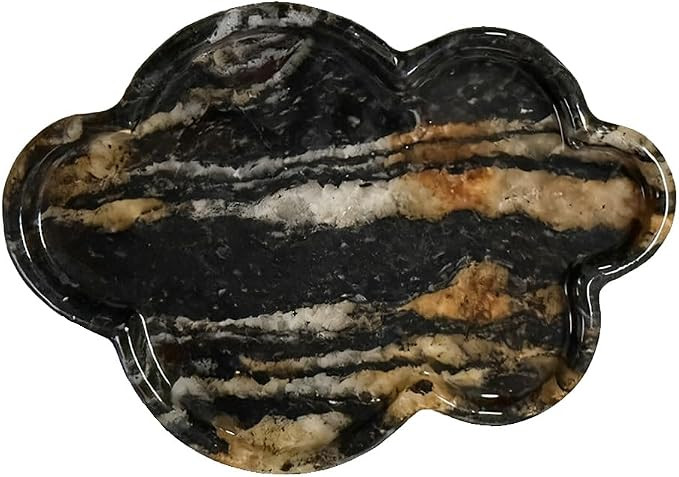 Natural Marble Tray Cloud Shape Vanity Trays, Jewelry Trays Holder Dish for Bathroom Countertop H... | Amazon (US)