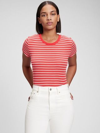 Rib Cap Sleeve T-Shirt | Gap (US)