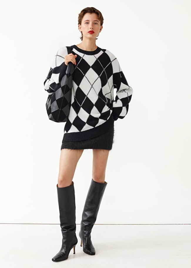 Argyle Wool Knit Sweater | & Other Stories US