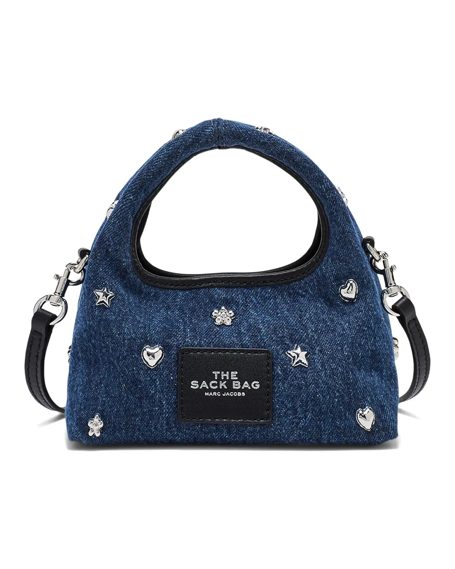 The Mini Icon Stud Denim Micro Crossbody Sack Bag | Zappos