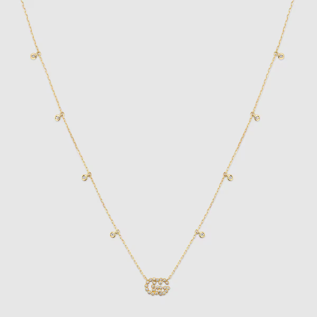 Gucci GG Running necklace with diamonds | Gucci (US)