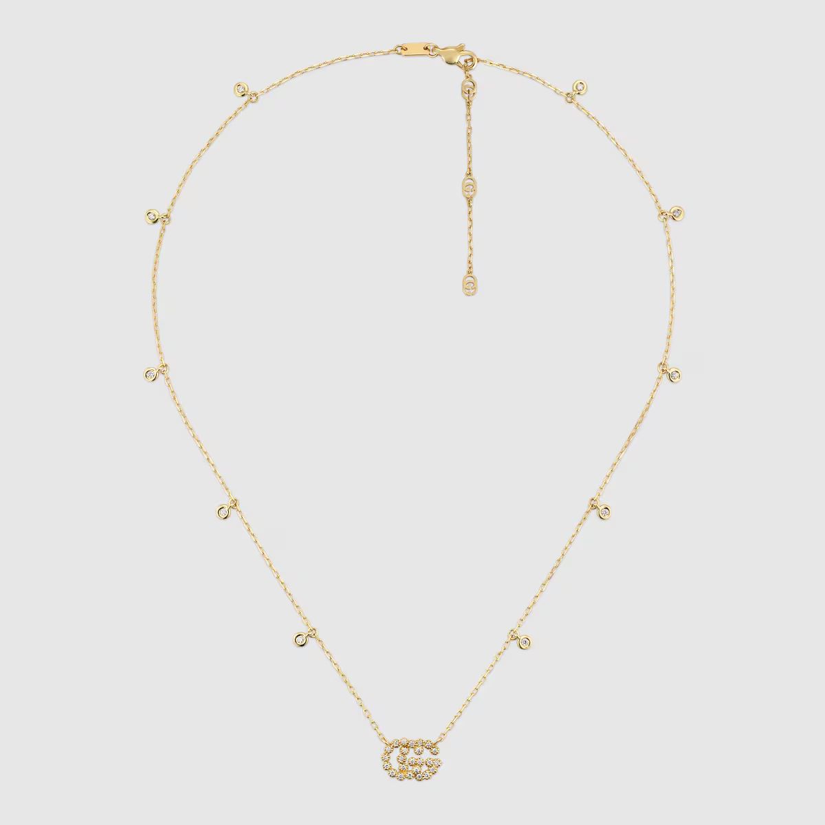 Gucci GG Running necklace with diamonds | Gucci (US)