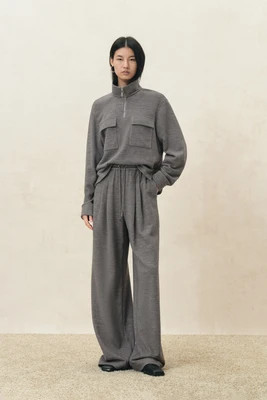 Isadora Half Zip Knit Top in Wool Blend | Fabrique