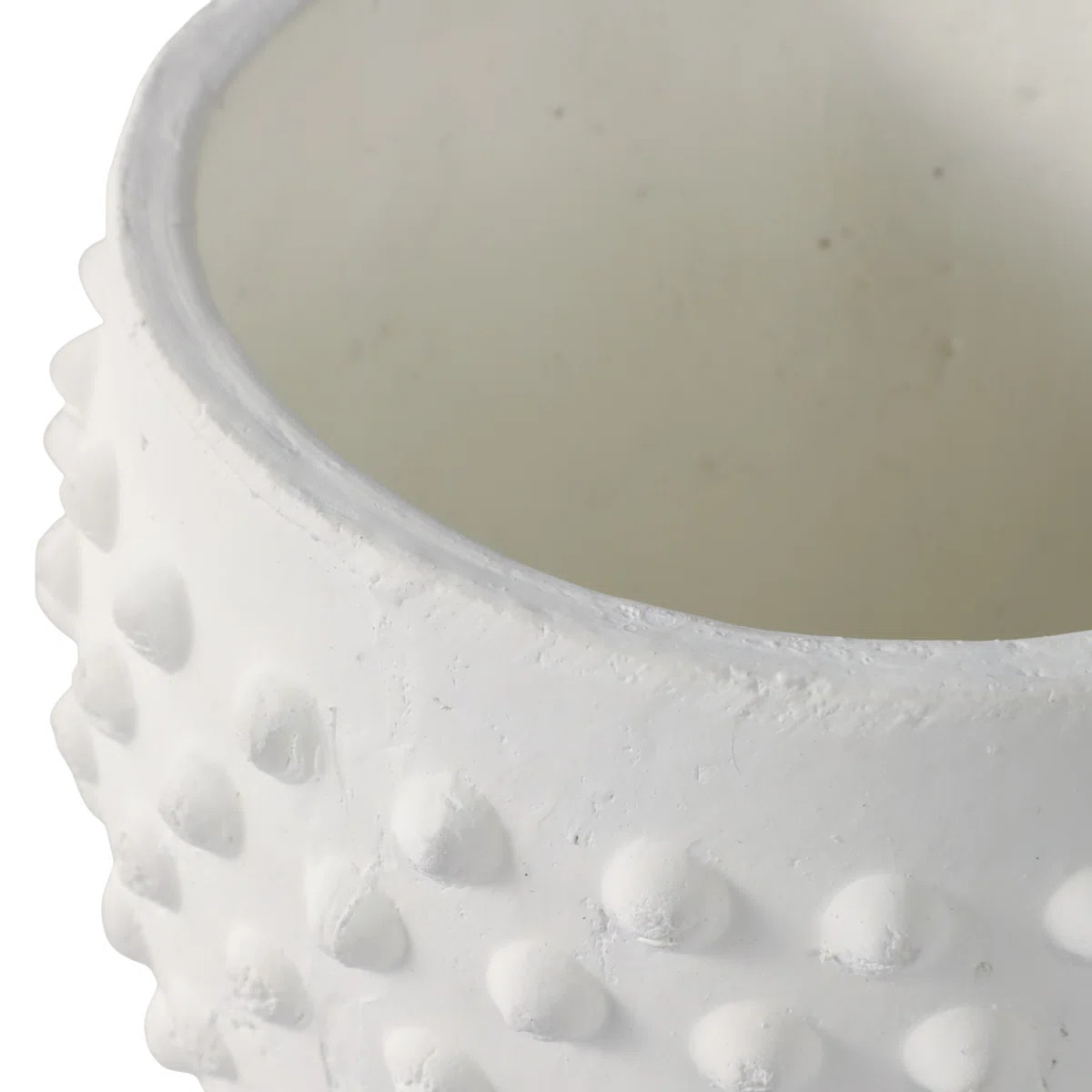 Planter Terracotta Raised Dot Texture For Home Or Garden Use - 6" White | Wayfair North America