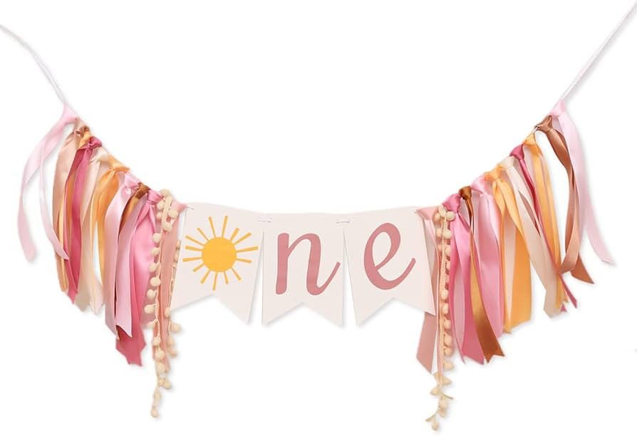 You Are My Sunshine High Chair Banner - Sun Themed First Birthday Party Decorations For Girl, Boh... | Amazon (US)