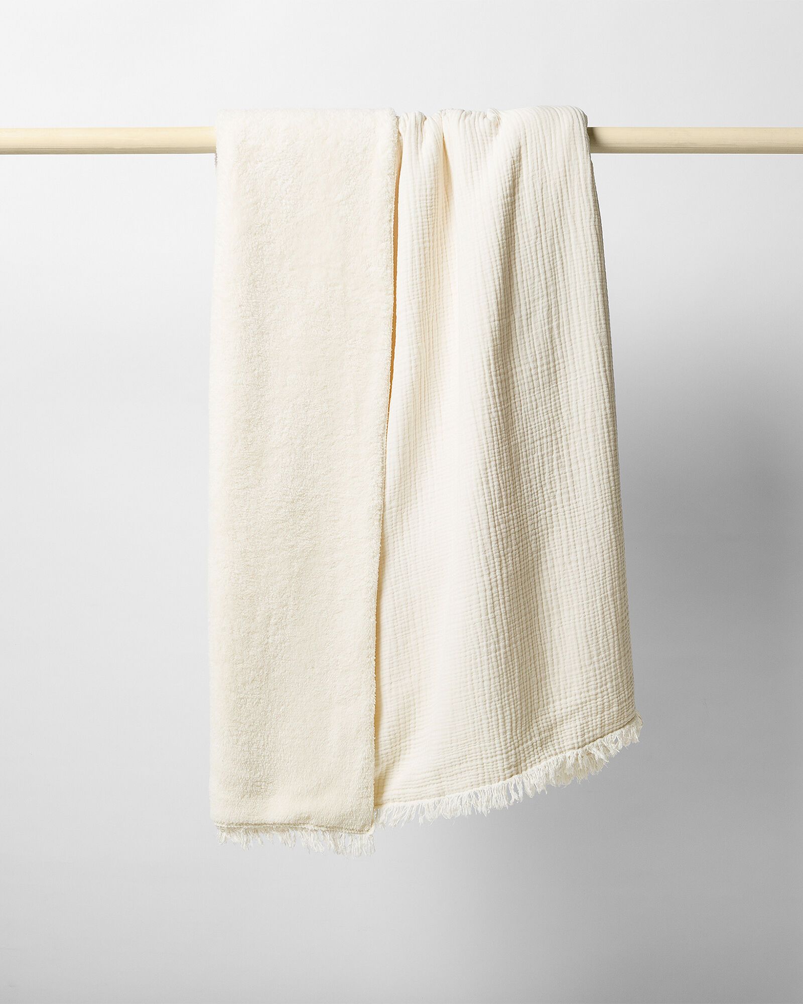 House No. 23 Gauze Cotton Sherpa Throw | Haven Well Within