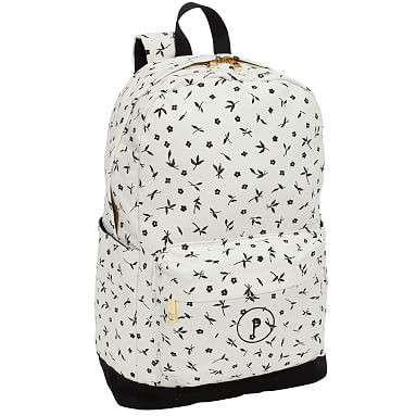 Emily & Meritt Ivory Ditsy Recycled Backpacks | Pottery Barn Teen | Pottery Barn Teen