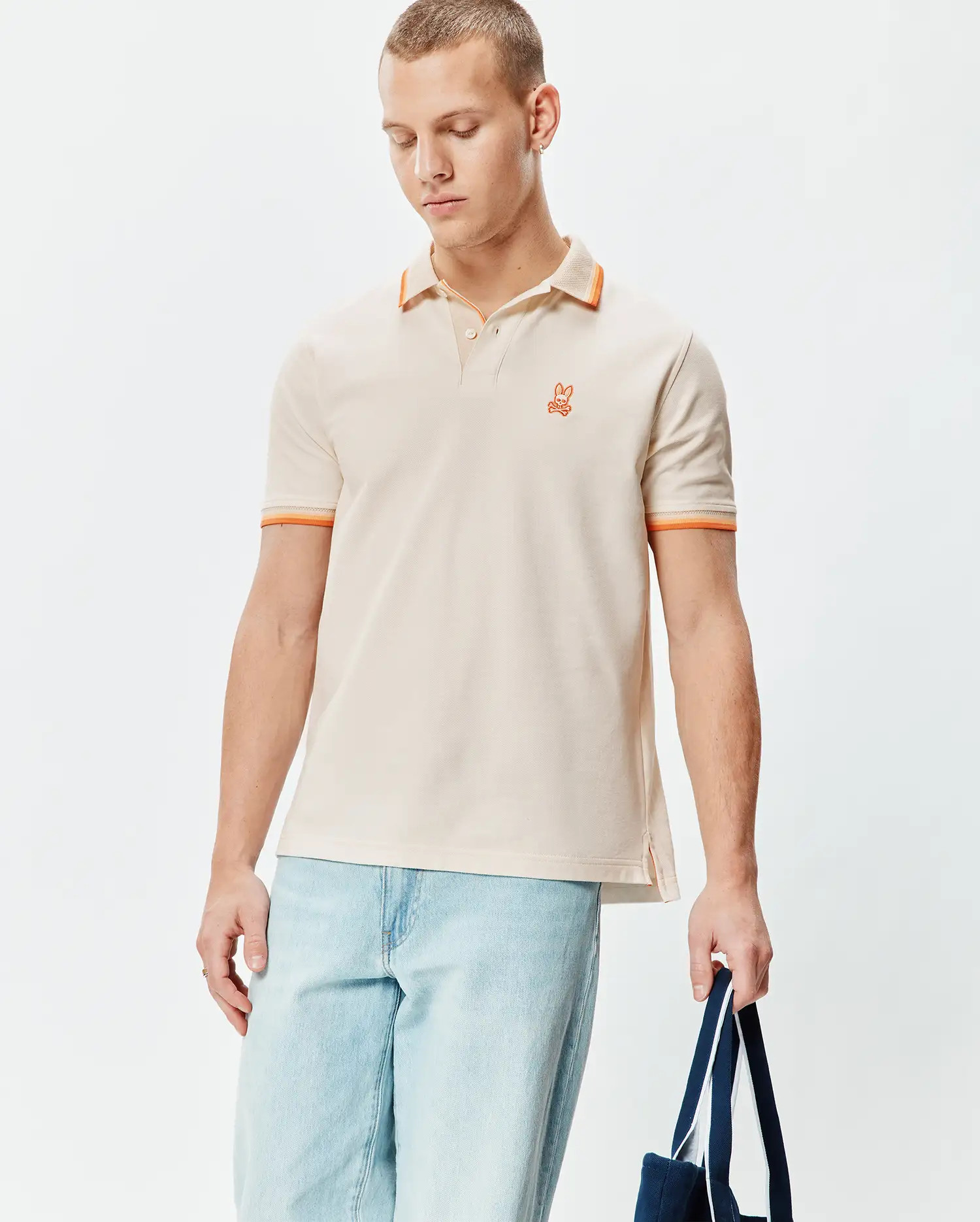Men's Holden Pique Polo in Sand | Psycho Bunny | Psycho Bunny (US)