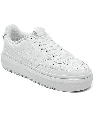 Nike Women's Court Vision Alta Leather Platform Casual Sneakers from Finish Line & Reviews - Fini... | Macys (US)