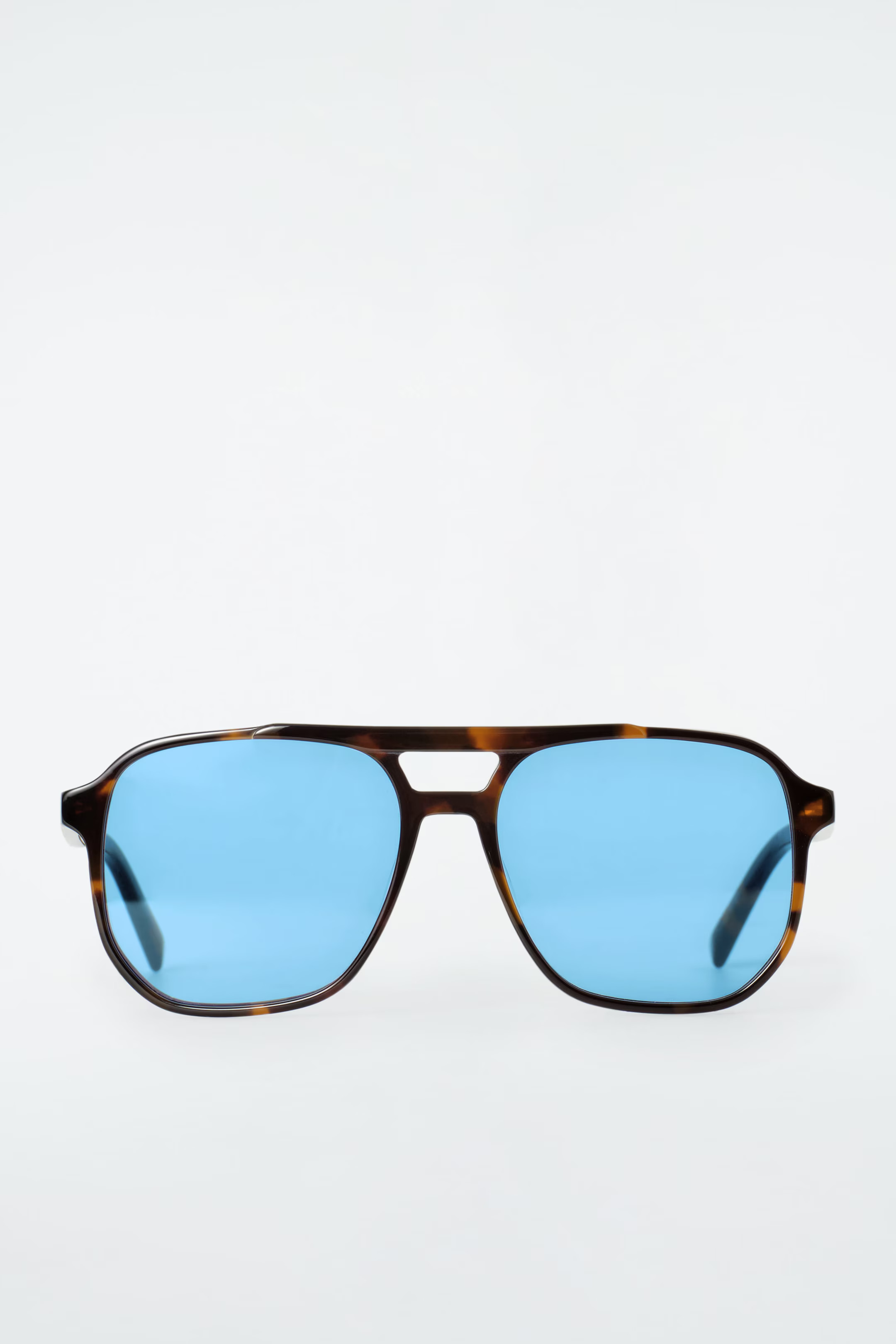 OVERSIZED SQUARE-FRAME AVIATOR SUNGLASSES - TORTOISESHELL / BLUE | COS GB | COS UK